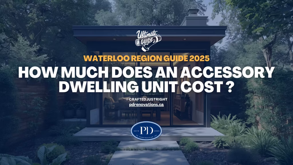 How much does an accessory dwelling unit cost ? Waterloo Region 2025